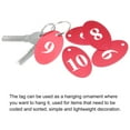 thumbnail image 5 of Uxcell Oval Number Tags Key Tag with Ring, 1-50 Numbered Red ID Tag for Coding, Decoration, Pack of 50, 5 of 5