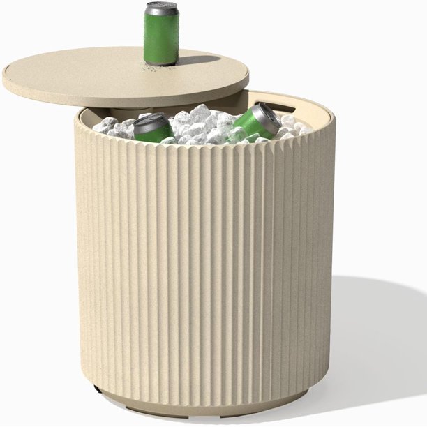 Songqin Outdoor Cooler Side Table - 2 in 1 - Designed for use as Outdoor Side Table, Patio Decor and Ice Chest