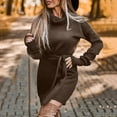 thumbnail image 4 of RKSTN Robes pour Femmes Couleur Contrastante Robe Longue Slim Tempérament avec Feuille d'Or Robe Musulmane Robe Ample, 4 of 5