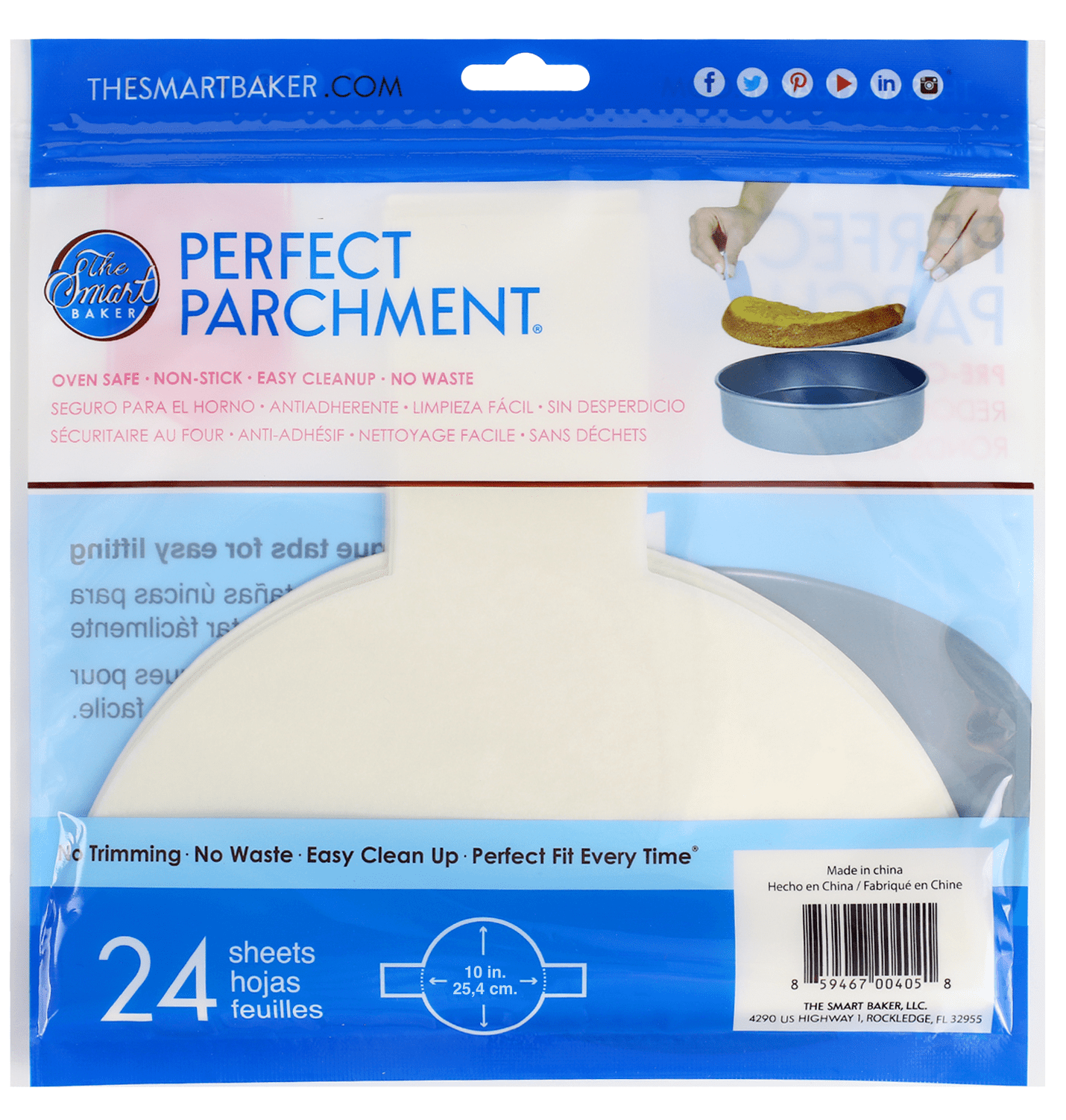 The Smart Baker 8 Round Parchment (24 Pack)