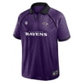 thumbnail image 4 of Men's Fanatics Purple/Black Baltimore Ravens Homerun Raglan V-Neck Polo, 4 of 5