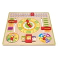 thumbnail image 4 of Reloj educativo de madera, reloj de madera multifuncional educativo temprano para niños, reloj para niños creado magistralmente, 4 of 9