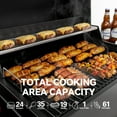 thumbnail image 5 of Royal Gourmet CD1824EH 24-inch Movable Charcoal BBQ Grill， Outdoor Cooking Grill with 2 Foldable Side Shelves，Black, 5 of 9