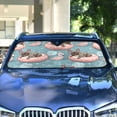 thumbnail image 4 of Dog Palm Leaf Flamingo Car Windshield Sun Shade Foldable Car Front Window Visor Heat and UV Protection 55x27.6, 4 of 8