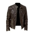 thumbnail image 1 of relayinert Choose Windproof Men S Motorcycle Jacket For Comfort Wide Application brown XXL, 1 of 6