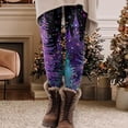 thumbnail image 2 of UngA Women Christmas Leggings Santa Claus High Rise Soft Pants Ankle Length Tummy Control Xmas Gym Leggings Fall Pajama Yoga Pants for Women (Black,XXL), 2 of 6