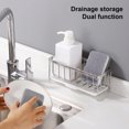 thumbnail image 2 of CSChome Kitchen Sponge Shelf Kitchen Shelf Set Hollow Out Waterproof Keep Dry 304 Stainless Steel Sink Countertop Wire Ball Dish Rag Drain Rack, 2 of 7