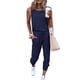 thumbnail image 1 of Conjunto Deportivo Mujer PRETTYGARDEN Sin Mangas Cuello Redondo Azul Marino M, 1 of 5