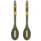 thumbnail image 2 of Heat Resistant Silicone Serving Spoon Set 2pcs Long Handle Flexible Nonstick Kitchen Colander Spoons for Family, Restaurant, Buffet, Cooking and, 2 of 5