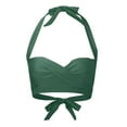 thumbnail image 6 of Bikini Tops for Women Lace Up Push Up Swim Halter Retro Padded Swim Only Bathing Suit Tops, 6 of 6