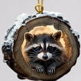 thumbnail image 6 of 2026 Forest Animal Christmas Ornaments, 3D Acrylic Animal In Acorn Hanging Hide Decoration for Christmas Tree, Wildlife Holiday Decor, Seasonal Keepsake Gifts, Unique Home and Party Decor (Raccoon), 6 of 7