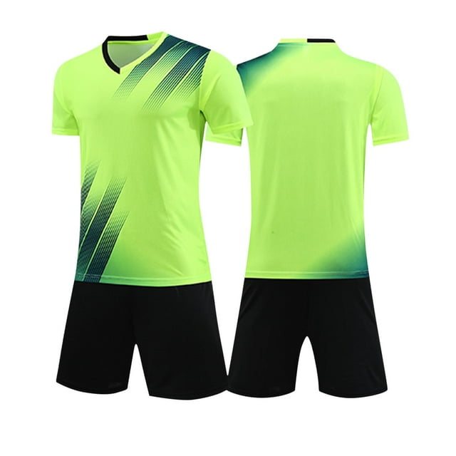 MKOSPLRT Quick-Dry Kids' Athletic Sets 4-14 Years Short Sleeve Gradent Tops and Shorts Loose Fit Basketball Practice Outfits Two Piece