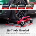 thumbnail image 2 of 2-Pack Mechanical Car Dolly Jack Set, 1500-lbs Capacity Wheel Dolly, 9" Car Wheel Dolly Positioning Jack for Vehicle Moving & Auto Repair, Red, 2 of 7