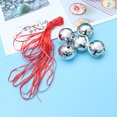 thumbnail image 3 of 10 campanillas navideñas de estrella de cinco puntas, mini campanillas brillantes y creativas, hechas a mano, pequeñas bandas navideñas (20 campanillas doradas de 4 cm + 10 m de cinta)., 3 of 8