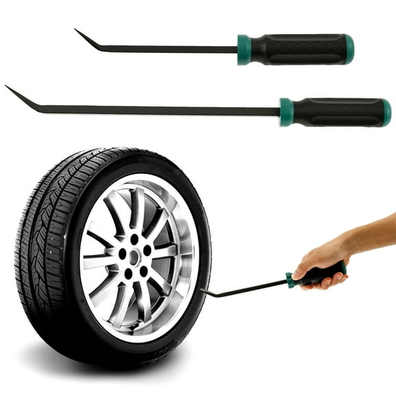 Sutowe 3 Pcs Pry Bar Set 8 12 18inch Angled Tip Pry Bar Kit Mechanic Hand Tools with Strike Cap Handle for Automotive Repair