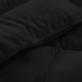 thumbnail image 5 of 5 Piece Luxury Long Box Pattern Comforter By D.N.G. BEDDINGS Set Premium Super Soft, All Season, 800 Thread Count, 100% Egyptian Cotton, Oversized Super King Size Black Color, 5 of 5