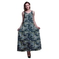 thumbnail image 1 of Bimba Robe Longue Maxi à Bretelles Spaghetti Réglables en Rayonne Imprimée Bohème-Moyenne, 1 of 5