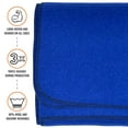 thumbnail image 2 of Arcturus Military Wool Blanket - 4.5 lbs, Warm, Thick, Washable, Large 64" x 88" - Great for Camping, Outdoors, Sporting Events, and Survival Kits (Royal Blue), 2 of 7