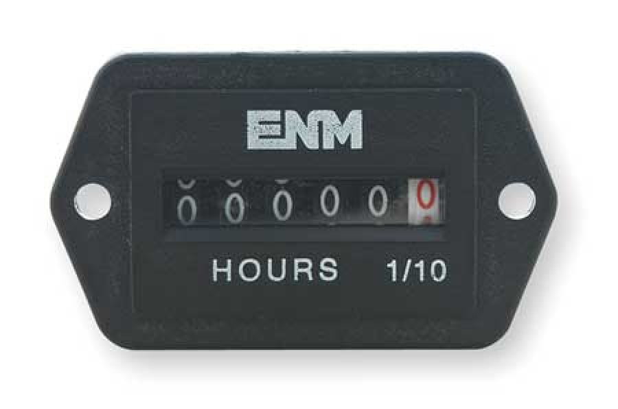 ENM T50A52 Hour Meter,Flush Round,Flange Mounting 