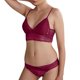 thumbnail image 2 of Gibobby Lencería sexy para mujer Conjunto de lencería sexy con pantalones cortos, sexy cierre frontal, malla negra, manga larga, body para mujer(Rojo, M), 2 of 5