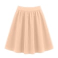 thumbnail image 2 of Knee Length Long Skorts for Girl Plain Uniform Skirts with Built in Shorts Modest Dressy Skirts for Girls (Beige 170/14Y), 2 of 4