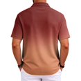 thumbnail image 6 of Men's Shirts Solid Color Pique Knit Slim Fit Polo Shirt Short Sleeve Golf Shirts for Men Business Casual Shirts Red 3XL, 6 of 6