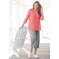 thumbnail image 6 of Woman Within Plus Size Perfect Three-Quarter Sleeve V-Neck Tunic, 6 of 6