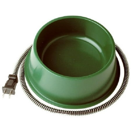 Farm Innovators QT-1 1 Quart Green Heated Pet Bowl - Quantity of 4