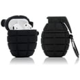 thumbnail image 1 of Funda de silicona compatible con Airpods 1 y 2, funda divertida [diseño deportivo] [el mejor regalo para niños y niñas] (negro granada) Sincero  Hogar, 1 of 5