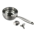 thumbnail image 3 of CHENGSI for 316 Stainless Steel Saucepan with Lid, 5-Layer Milk Pan Soup Pot, Ergonomic Handle, Glass Cover, Dishwasher Safe, Induction Compatible, 18cm, Silver, 3 of 10