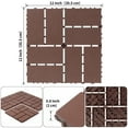 thumbnail image 3 of Plastic interlocking decking tiles, 44 packs of terrace decking tiles, 12 inches x 12 inches waterproof for all-weather use, backyard pool decking tiles, Brown, 3 of 6
