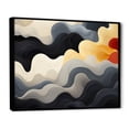 thumbnail image 3 of Designart "Solar Storm Black and Orange Fury" Extra Large Fractal Framed Wall Art - Modern Black Abstract Hallway Framed Wall Art Decor, 3 of 7