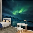 thumbnail image 2 of Peel and Stick Wallpaper Borealis lagoon J kulsarlon Modern Art Wall Mural Decor Self Adhesive and Removable 100in x 144in, 2 of 8