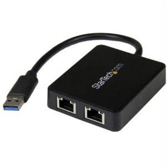 Startech  Add Two Gigabit Ethernet Ports And A Usb 3.0 Pass-through Port To Your Laptop Th