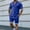 Blue, variant on Mens Summer Casual Button Down Shirt and Shorts Set Short Sleeve 2 Piece Outfits Fashion Athletic Tracksuit Sweatsuit White 12