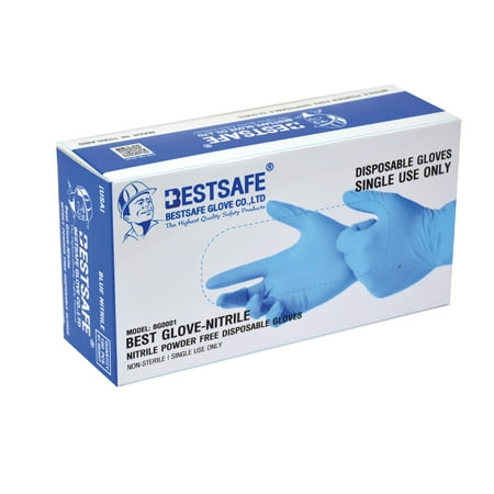

Disposable Powder-Free Nitrile Gloves Latex Free Non-Sterile XL Exam Glove 4 mil Box of 100 X-Large