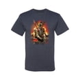 thumbnail image 2 of Wild Bobby, Undead Dark Knight, Pop Culture, Men Graphic Tees, Vintage Heather Navy, 5XL, 2 of 3