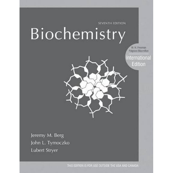 Pre-Owned Biochemistry. Jeremy M. Berg, John L. Tymoczko, Lubert Stryer (Edition 7) (Hardcover)