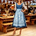 thumbnail image 4 of QUNYINEY German Womens Dresses Summer Oktoberfest Long Sleeveless Flowy Dirndl Dress Loose Fit Beer Carnival Casual Square Neckline Dresses, 4 of 5