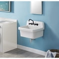 thumbnail image 2 of Kingston Brass GPKWS241917 Doriteal 24-Inch Ceramic Single Bowl Wall Mount Kitchen Sink with Strainer in Glossy White, 2 of 9