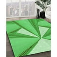 thumbnail image 2 of Ahgly Company Indoor Rectangle Patterned Neon Green Area Rugs, 7' x 9', 2 of 6
