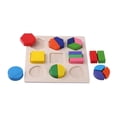 thumbnail image 4 of Rompecabezas de formas geométricas de madera Likrtyny Juguetes educativos Montessori libre de BPA, 4 of 5