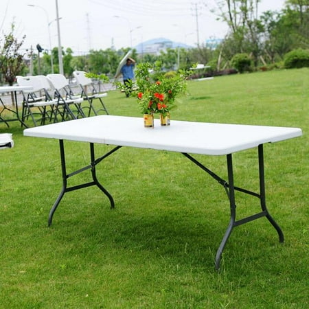 Ktaxon 6 FT Portable Folding Outdoor / Indoor Picnic Plastic Camping Garden Dining BBQ Party Commercial Table