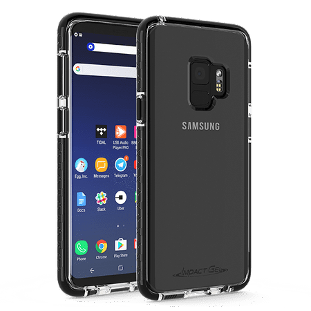 Impact Gel Crusader Lite Series Case for Samsung Galaxy S9 - Clear/Black