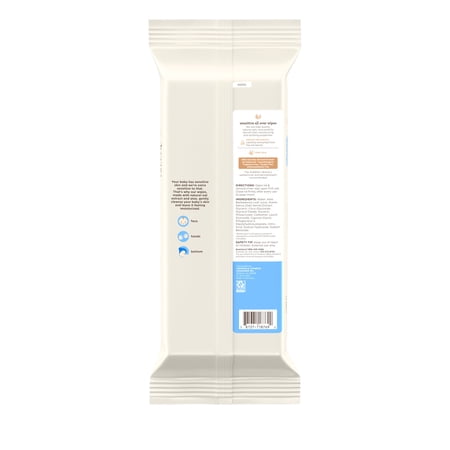 Aveeno Baby All Over Baby Wipes For Sensitive Skin with Oat and Aloe, Alcohol Free & Unscented, 64 Ct
