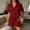 Suit-405Red, variant on Gamivast Short Sets Women 2 Piece Outfits Button Down Crop Shirt & Elastic Waist Shorts Lounge Sets Solid Collared Pockets Summer Casual Daily Travel Tracksuits