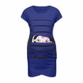 thumbnail image 2 of Vêtements de Grossesse Offres de l'Action de Grâce Liquidation Été Vêtements de Maternité pour Femmes Col Rond Manches Courtes Volants Pli Hauts de Grossesse, 2 of 5