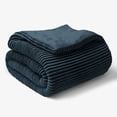 thumbnail image 5 of Mainstays Kids Dark Blue Solid Plush Ribbed Corduroy Comforter Set, Full/Queen, 3 Pieces, 5 of 6