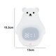 thumbnail image 2 of Luz recargable de la noche del estudiante del usb del silicón de la luz de la noche del despertador del oso blanco grande, 2 of 5