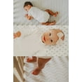 thumbnail image 4 of NODNAL CO. Gray and White Cotton Bassinet Fitted Sheet Set, 100% OEKO-TEX Cotton, 3 Pieces, Newborn Infant Baby Girl or Boy Nursery Bedding, Gender Neutral, 4 of 10